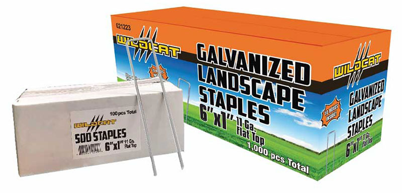 Orange Box of Galvanized Landscape Staples