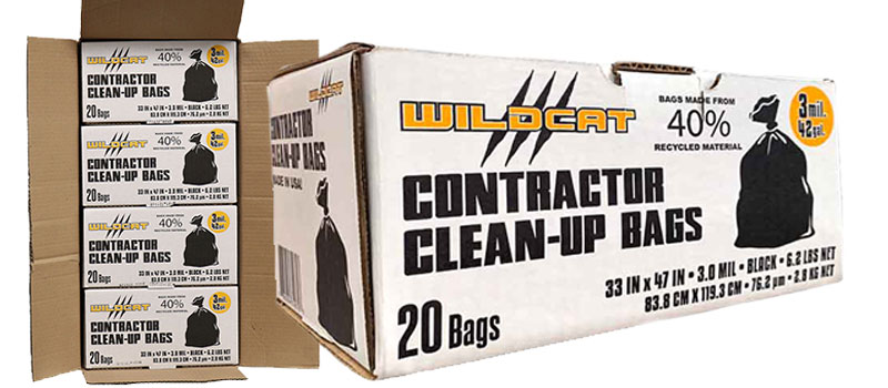 Wildcat Landscape Clean Up Bag Full of Trash